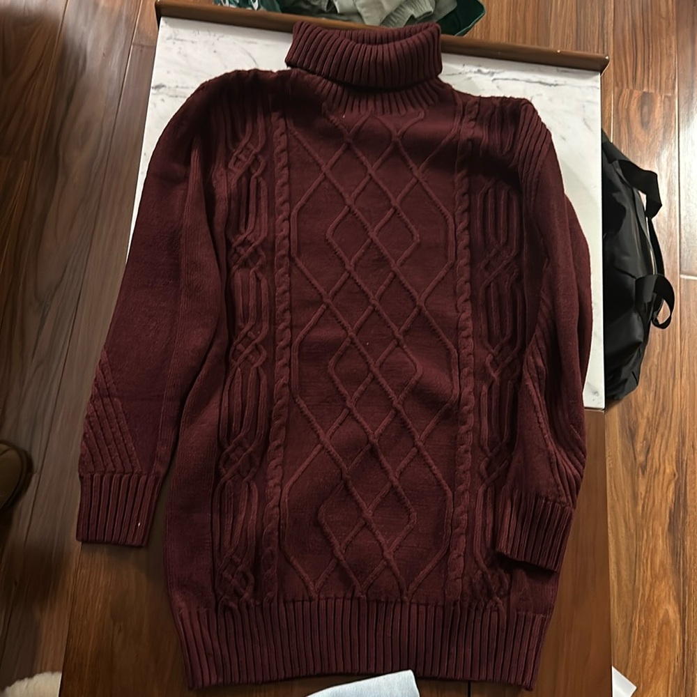 Red lulus sweater dress XS